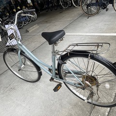  【大人用】整備済中古自転車 丸石26型プラージュ 薄いグレー色 <自転車のオオムラ 静岡店>の画像