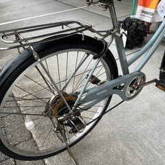  【大人用】整備済中古自転車 丸石26型プラージュ 薄いグレー色 <自転車のオオムラ 静岡店>の画像