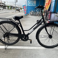  【大人用】整備済中古自転車 大日産業 太いタイヤの27.5型WONKA 黒色<自転車のオオムラ 静岡店>の画像