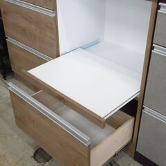 新品B級品 オープン食器棚 120エイトGY G-2299の画像