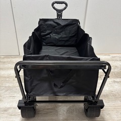 決まりました！美品！キャリーワゴン150kg耐荷重 アウトドアワゴン 折りたたみ式大容量　キャンプバーベキュー海水浴　キャリーカート　ワンタッチ　黒ブラック　BBQ フェス　の画像