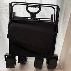 決まりました！美品！キャリーワゴン150kg耐荷重 アウトドアワゴン 折りたたみ式大容量　キャンプバーベキュー海水浴　キャリーカート　ワンタッチ　黒ブラック　BBQ フェス　の画像