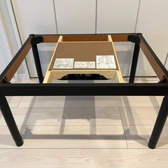 ヴィンテージ風こたつテーブル 75×60北欧 木目調 継脚付きの画像