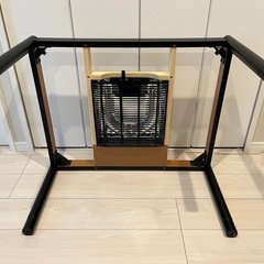 ヴィンテージ風こたつテーブル 75×60北欧 木目調 継脚付きの画像