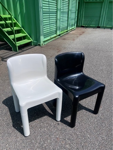 【カルテル Kartell】 バルトリチェア 4875 　Chair ダイニングチェア サイドチェア ポリプロピレン製 グリーン カルロ・バルトリ Carlo Bartoli イタリア ビンテージ　②白