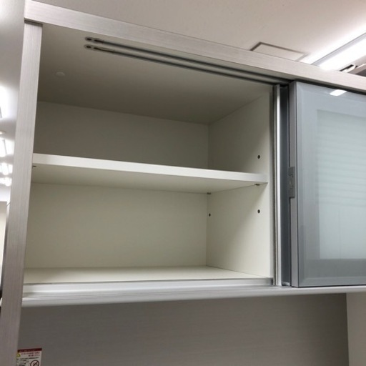 松田家具レンジボード2枚扉ホワイト【トレファク堺福田店】