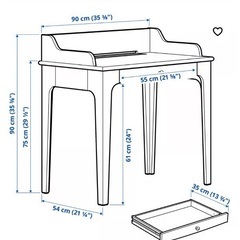 【使用期間1年未満】【75%OFF】IKEAのパソコンデスクの画像