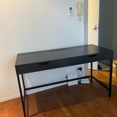 ALEX アレクス デスク ブラック132x58 cmの画像
