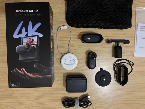 【美品】Insta360 GO 3S 128GB ミッドナイトブラック 付属品多