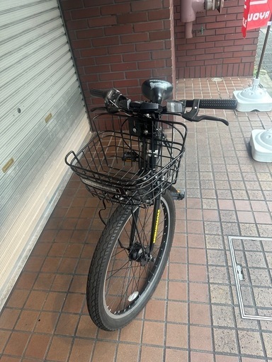 24インチ　HUMMER（ハマー）　外装6段変速　カゴ　フェンダー付き子供用自転車　ブラック