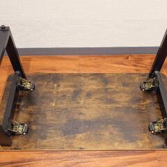 ローテーブル 折りたたみテーブル センターテーブル 天然木 ヴィンテージ 西海岸風 北欧 おしゃれ 完成品 高さ32cmの画像