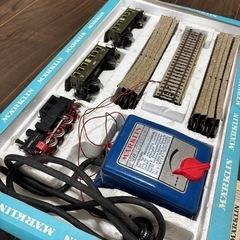 Märklin ビンテージ鉄道模型セット【蒸気機関車＋客車＋トランス付き】の画像