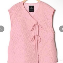 キルティング ベスト wcloset ピンクの画像
