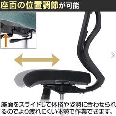 美品！【オフィスコム】人間工学 椅子・オフィスチェア YS-1 肘付き 可動肘 ヘッドレスト付き/個々の体に寄り添う高機能 ■U-990の画像