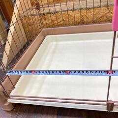 ジ298/ Richell お掃除簡単小型犬用 ペットサークル屋根 スライド サイズ 約 横幅88×奥行58×高さ60cmの画像