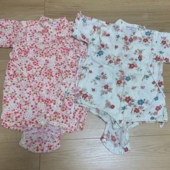 ベビーロンパース8点セット まとめ売り　女の子　サイズ70-80花柄 フリル付きの画像