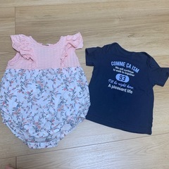 ベビーロンパース8点セット まとめ売り　女の子　サイズ70-80花柄 フリル付きの画像