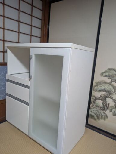ニトリ 食器棚 キッチンカウンター ミドルレンジボード キュリー