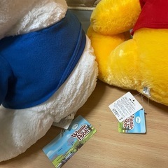 【タグ付き】　くまのプーさん　BIGぬいぐるみ　2個セットの画像