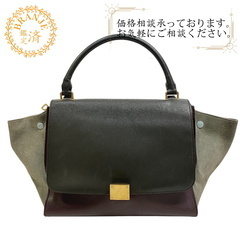 セリーヌ CELINE ハンドバッグ ミディアム トラペーズ カーキ