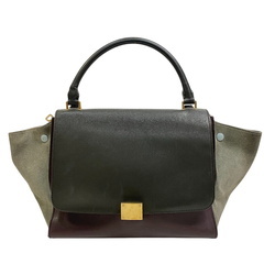 セリーヌ CELINE ハンドバッグ ミディアム トラペーズ カーキの画像