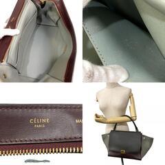 セリーヌ CELINE ハンドバッグ ミディアム トラペーズ カーキの画像