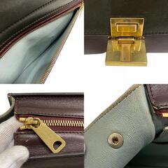 セリーヌ CELINE ハンドバッグ ミディアム トラペーズ カーキの画像