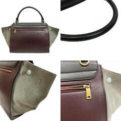 セリーヌ CELINE ハンドバッグ ミディアム トラペーズ カーキの画像