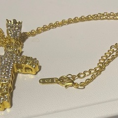 18金 　K18刻印入りクロスネックレスの画像
