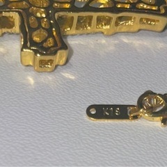 18金 　K18刻印入りクロスネックレスの画像