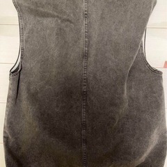 ライトグレー デニム　ジレの画像