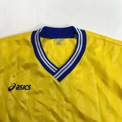 日本製/Vintage★asics/アシックス★サッカーゲームシャツ 半袖Ｔシャツ【メンズXO/黄/yellow】プラクティス/Tops/Shirt◆BJ035-jの画像