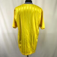 日本製/Vintage★asics/アシックス★サッカーゲームシャツ 半袖Ｔシャツ【メンズXO/黄/yellow】プラクティス/Tops/Shirt◆BJ035-jの画像
