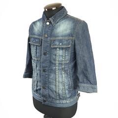 HARE【ハレ】デニムジャケット【メンズS/インディゴ染め】七分袖/アウター/ブルゾン/ブレザー/Jacket/Jumper◆BJ035-fの画像