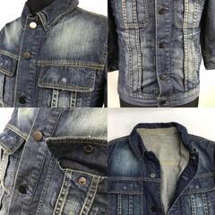 HARE【ハレ】デニムジャケット【メンズS/インディゴ染め】七分袖/アウター/ブルゾン/ブレザー/Jacket/Jumper◆BJ035-fの画像