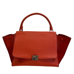 セリーヌ CELINE ハンドバッグ トラペーズ ショルダーバッグ 2way レッドの画像