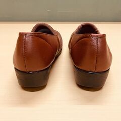 のびのびらくらく幅広甲ストレッチシューズ（ブラウン）24.0EEEEの画像