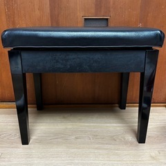 ピアノ椅子　黒　昇降式　高さ調節可の画像