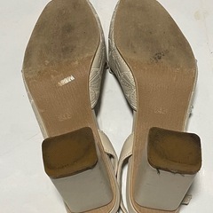 GRL ベージュサンダル 24.5cm ヒール7-8cm 美品の画像