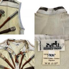 エルメス HERMES ブラウス ノースリーブ シャツ ブルー系の画像