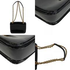セリーヌ CELINE ショルダーバッグ セリーヌ C Cミディアム フラップバッグ チェーンショルダー 18253BFA ブラックの画像