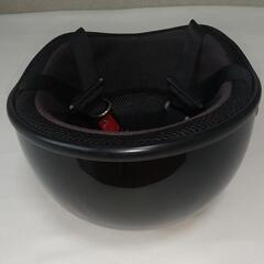 ②  半キャップ  ヘルメット  黒 の画像