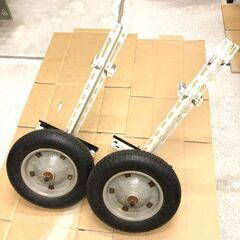 【再度 値下げ】ポータボート用　ドーリー　+　DIY　船外機スタンドの画像