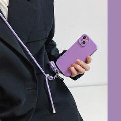 スマホストラップ ショルダーストラップ 肩掛けストラップ 紫 青の画像
