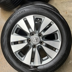 ステップワゴン　アルミホイール　RK5 RK1 スパーダ　タイヤ付きホイール　YOKOHAMA 205/60R16 ホンダ純正の画像