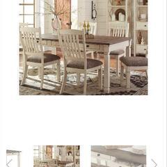 輸入家具 Ashley ダイニングテーブル＆チェア4脚の画像