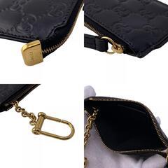 グッチ GUCCI コインケース GG シマ キーリング 447964 ブラックの画像