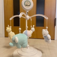 ベッドメリー　ベビーベッドサイドオルゴール　モービル　知育玩具の画像