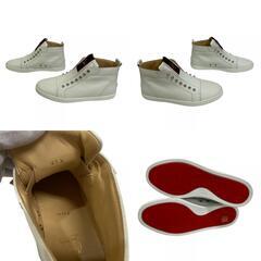 クリスチャンルブタン Christian Louboutin スニーカー スタッズ ハイカット ホワイトの画像