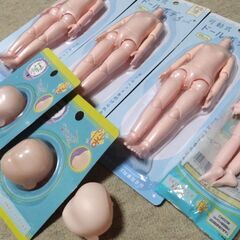 セリア ドールボディ 19ｃｍ　15ｃｍ　ヘッド　まとめてお譲りしますの画像